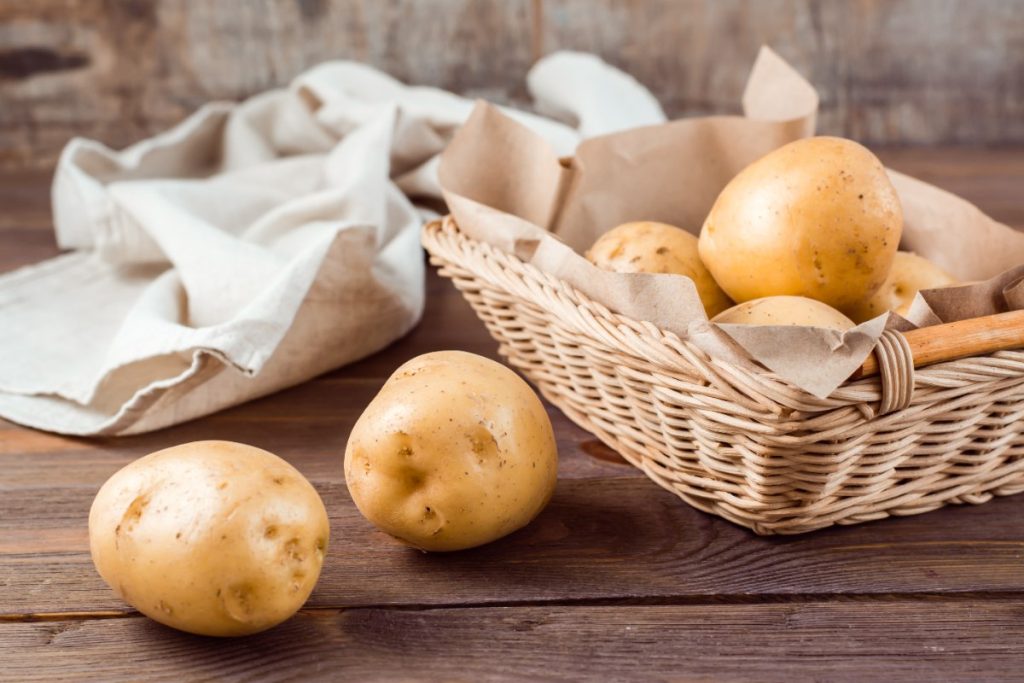Des pommes de terre fraîchement ceuillites